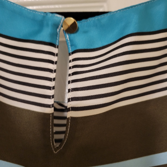 Jewel Tone Stripes Tank Top 3X Stripped Shell Sleveless Top by Talbots - Picture 3 of 7